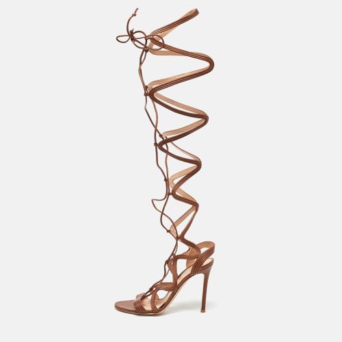 Gianvito Rossi Brown Leather Giza Wrapped Gladiator Sandals Size 36.5 - Gianvito Rossi - Modalova