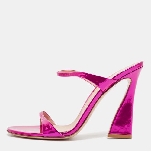 Gianvito Rossi Metallic Pink Leather Aura Sandals Size 38.5 - Gianvito Rossi - Modalova