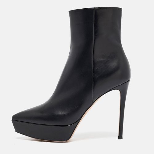 Gianvito Rossi Black Leather Ankle Length Boots Size 38 - Gianvito Rossi - Modalova