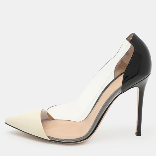 Gianvito Rossi Cream/Black Patent Leather and PVC Plexi Pumps Size 40 - Gianvito Rossi - Modalova