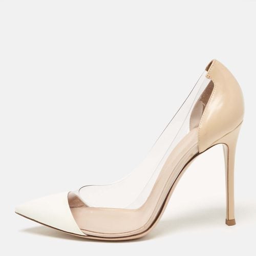 Gianvito Rossi White/Beige Leather and PVC Plexi Pumps Size 38.5 - Gianvito Rossi - Modalova