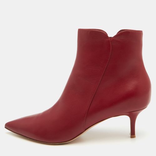 Gianvito Rossi Red Leather Levy 55 Ankle Boots Size 41 - Gianvito Rossi - Modalova