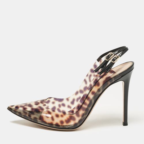 Gianvito Rossi Brown Leopard Print PVC Slingback Pumps Size 39 - Gianvito Rossi - Modalova