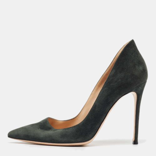 Gianvito Rossi Green Suede Gianvito Pointed Toe Pumps Size 40 - Gianvito Rossi - Modalova