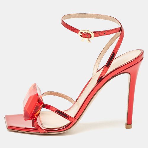 Gianvito Rossi Metallic Red Leather Jaipur Sandals Size 35.5 - Gianvito Rossi - Modalova