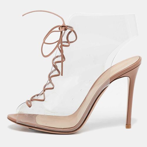 Gianvito Rossi Beige PVC and Leather Helmut Ankle Boots Size 38.5 - Gianvito Rossi - Modalova