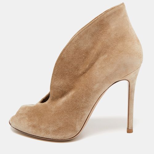 Gianvito Rossi Beige Suede Vamp Booties Size 36 - Gianvito Rossi - Modalova