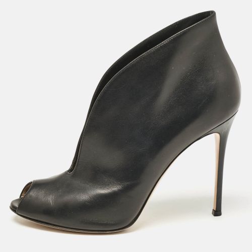 Gianvito Rossi Black Leather Vamp Booties Size 42 - Gianvito Rossi - Modalova