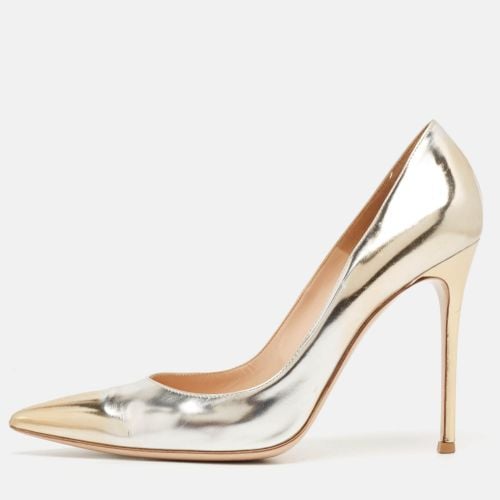 Gianvito Rossi Gold/Silver Leather Pointed Toe Pumps Size 42 - Gianvito Rossi - Modalova