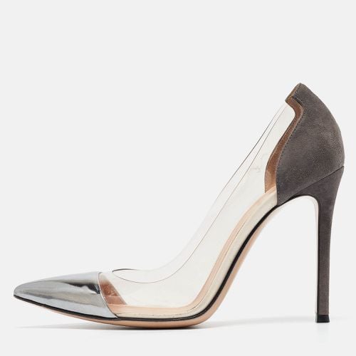 Gianvito Rossi Tricolor Suede and PVC Plexi Pumps Size 38 - Gianvito Rossi - Modalova