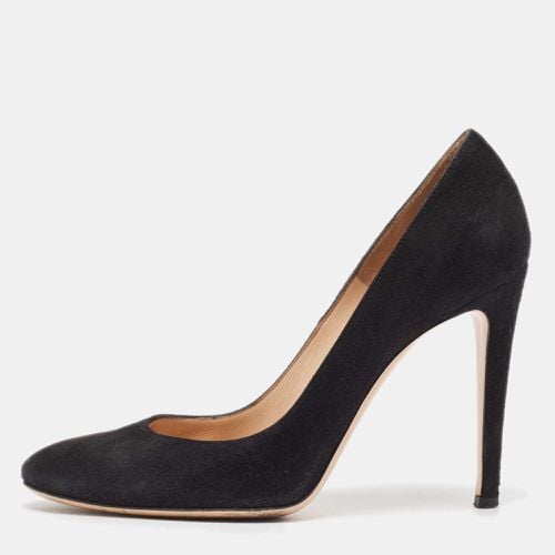 Gianvito Rossi Black Suede Roma Pumps Size 39.5 - Gianvito Rossi - Modalova