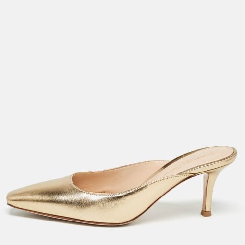 Gianvito Rossi Gold Leather Lindsay Mules Size 35.5 - Gianvito Rossi - Modalova