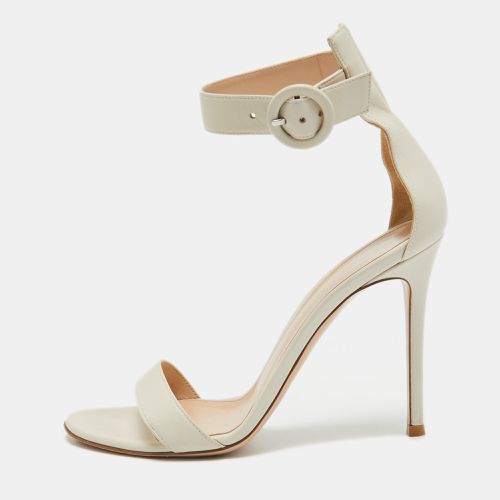 Gianvito Rossi White Leather Ankle Strap Sandals Size 38 - Gianvito Rossi - Modalova