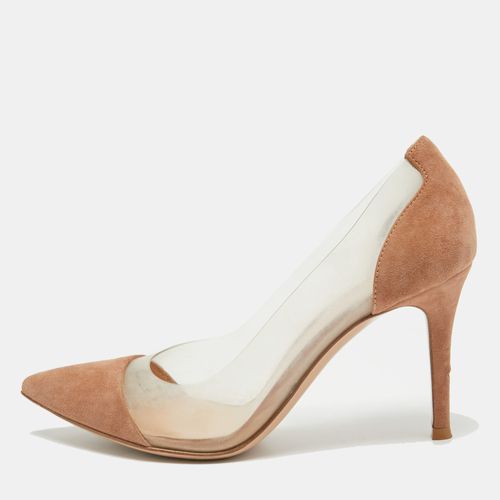 Gianvito Rossi Beige/Transparent PVC and Suede Plexi Pumps Size 36 - Gianvito Rossi - Modalova