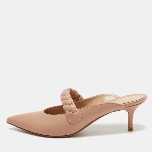 Gianvito Rossi Beige Leather Braided Pointed Toe Slide Sandals Size 39 - Gianvito Rossi - Modalova