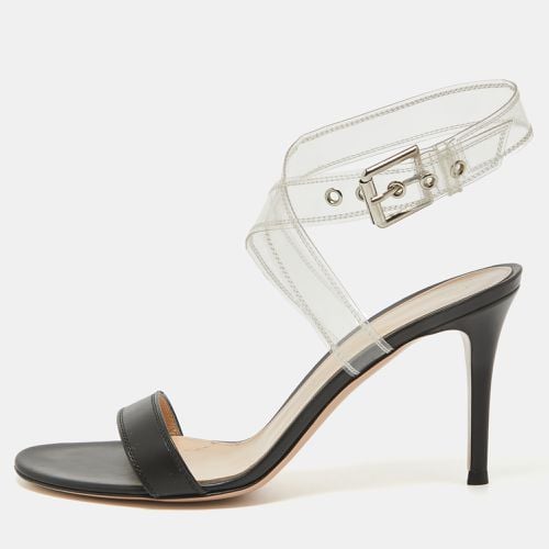 Gianvito Rossi Black Leather and PVC Ankle Strap Sandals Size 38.5 - Gianvito Rossi - Modalova