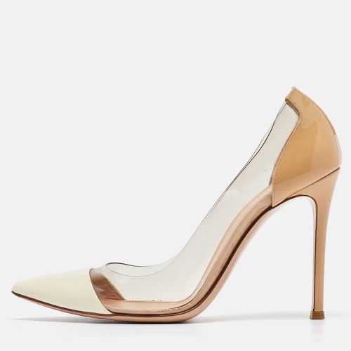 Gianvito Rossi Off White/Beige Patent Leather and PVC Plexi Pumps Size 37.5 - Gianvito Rossi - Modalova