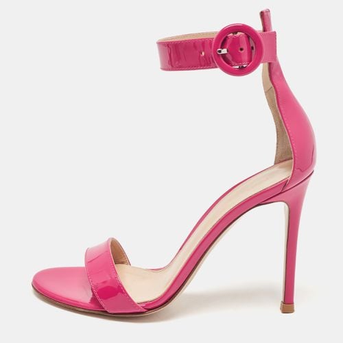 Gianvito Rossi Pink Patent Leather Portofino Ankle Strap Sandals Size 35 - Gianvito Rossi - Modalova