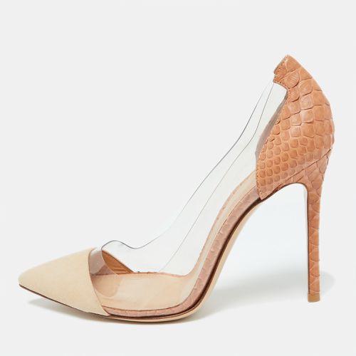 Gianvito Rossi Beige PVC, Python and Suede Plexi Pumps Size 38.5 - Gianvito Rossi - Modalova