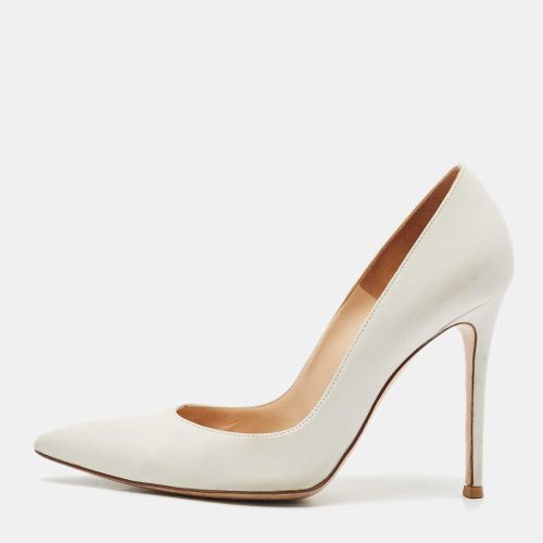 Gianvito Rossi White Leather Gianvito 105 Pointed Toe Pumps Size 39 - Gianvito Rossi - Modalova