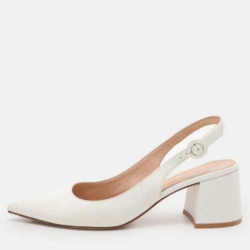 Gianvito Rossi White Leather Slingback Pumps Size 37.5 - Gianvito Rossi - Modalova