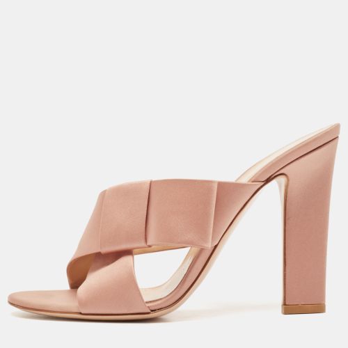 Gianvito Rossi Beige Satin Bow Slide Sandals Size 39 - Gianvito Rossi - Modalova