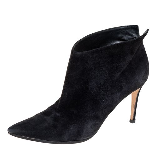 Gianvito Rossi Black Suede Kat Mid Booties Size 40.5 - Gianvito Rossi - Modalova