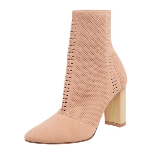 Gianvito Rossi Beige Knit Fabric Bouclé Katie Ankle Boots Size 39 - Gianvito Rossi - Modalova