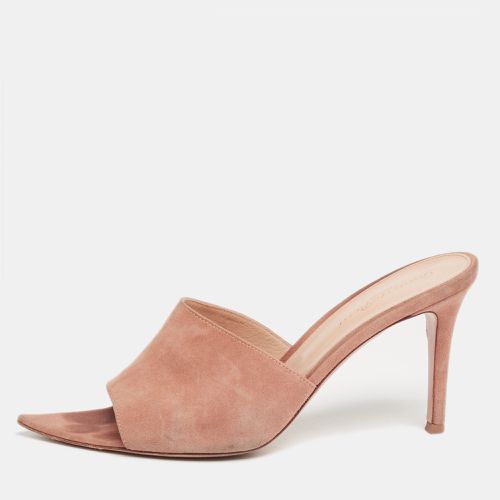 Gianvito Rossi Dusty Pink Suede Alisia Slide Sandals Size 38.5 - Gianvito Rossi - Modalova