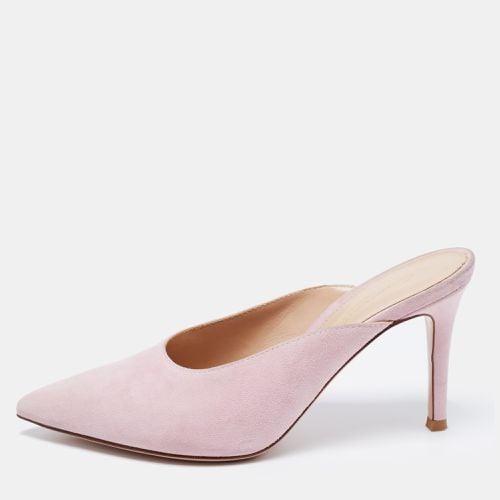 Gianvito Rossi Pink Suede Pointed Toe Mules Size 34 - Gianvito Rossi - Modalova