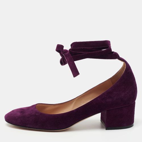 Suede Ankle Wrap Pumps Size 39.5 - Gianvito Rossi - Modalova