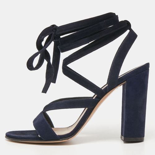 Suede Ankle Wrap Sandals Size 40 - Gianvito Rossi - Modalova