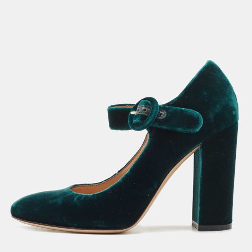 Gianvito Rossi Green Velvet Lorraine Mary Jane Pumps Size 36 - Gianvito Rossi - Modalova