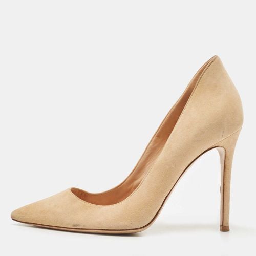 Gianvito Rossi Beige Suede Gianvito 105 Pointed Toe Pumps Size 38 - Gianvito Rossi - Modalova