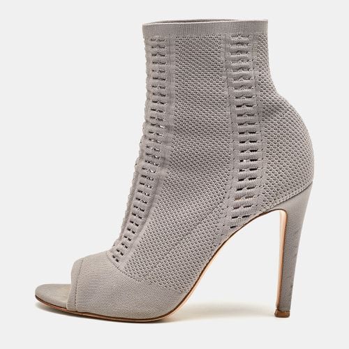 Gianvito Rossi Grey Knit Fabric Vires Ankle Booties Size 40.5 - Gianvito Rossi - Modalova