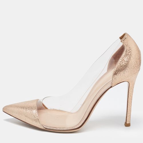 Gianvito Rossi Gold Leather, PVC Plexi Pumps Size 38 - Gianvito Rossi - Modalova