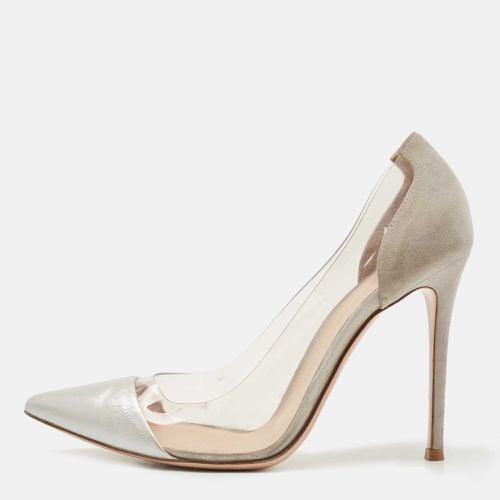 Gianvito Rossi Grey/Transparent PVC and Leather Plexi Pumps Size 40 - Gianvito Rossi - Modalova