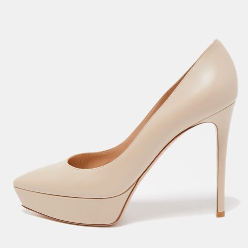 Gianvito Rossi Light Pink Leather Platform Pointed Toe Pumps Size 41 - Gianvito Rossi - Modalova