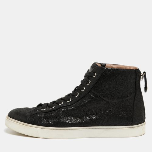 Gianvito Rossi Black Textured Suede High Top Sneakers Size 40 - Gianvito Rossi - Modalova