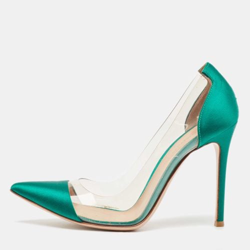 Gianvito Rossi Green Satin and PVC Plexi Pumps Size 38 - Gianvito Rossi - Modalova