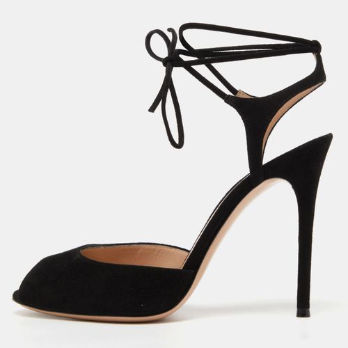 Suede Lace Up Sandals Size 38 - Gianvito Rossi - Modalova