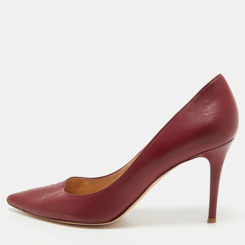 Gianvito Rossi Burgundy Leather Pointed Toe Pumps Size 40 - Gianvito Rossi - Modalova