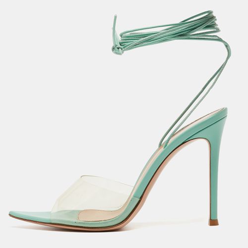 Gianvito Rossi Green Leather Ankle Wrap Sandals Size 38 - Gianvito Rossi - Modalova