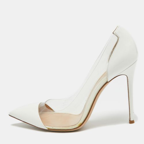 Gianvito Rossi White Patent Leather and PVC Plexi Pumps Size 41 - Gianvito Rossi - Modalova