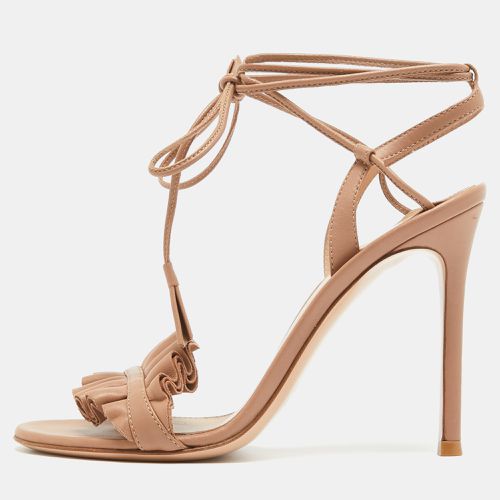 Gianvito Rossi Beige Leather Ankle Strap Sandals Size 35.5 - Gianvito Rossi - Modalova