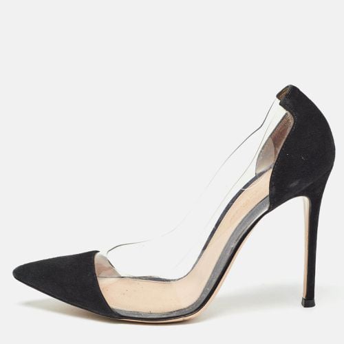 Gianvito Rossi Black Suede and PVC Plexi Pumps Size 39 - Gianvito Rossi - Modalova