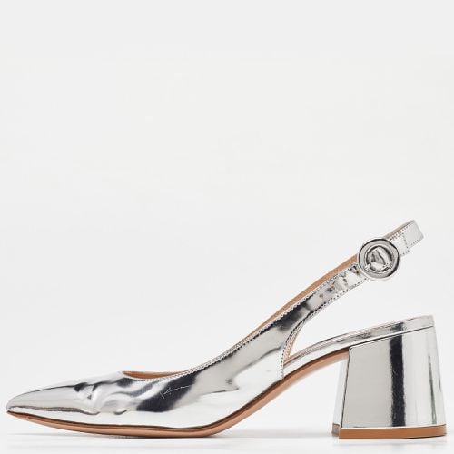 Gianvito Rossi Silver Patent Leather Slingback Pumps Size 34 - Gianvito Rossi - Modalova