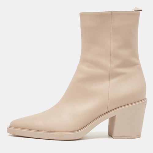 Gianvito Rossi Beige Leather Dylan Ankle Boots Size 41.5 - Gianvito Rossi - Modalova