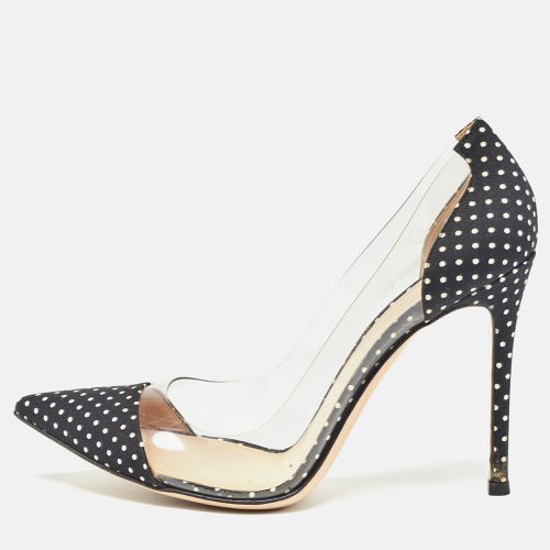 White Polka Fabric and PVC Plexi Pumps Size 37.5 - Gianvito Rossi - Modalova