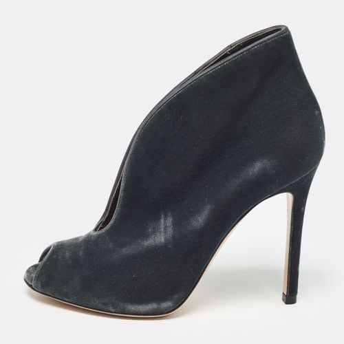 Gianvito Rossi Black Velvet Vamp Booties Size 36 - Gianvito Rossi - Modalova